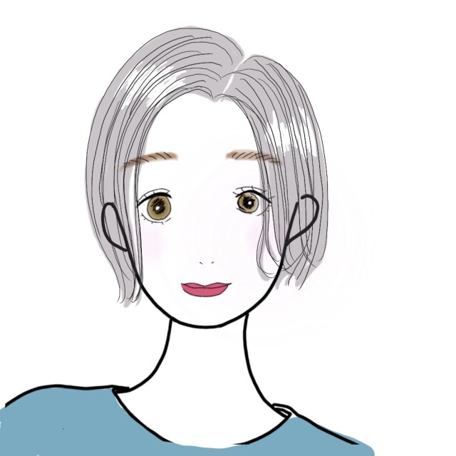 前髪をリップラインで作るヘアスタイルです