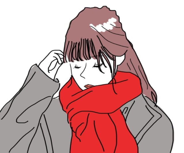 顔まわりをすっきりみせるハーフアップ
