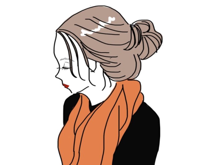 ラフなシニヨン