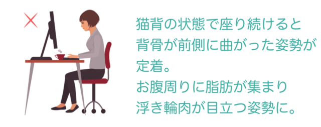 座り方で浮き輪肉が？太る座り方と痩せる座り方解説