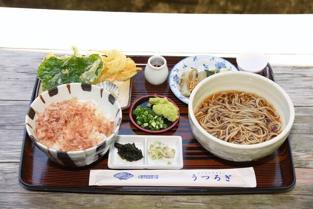 「うつろぎ」にて、手打ちそばとさびめしを実食