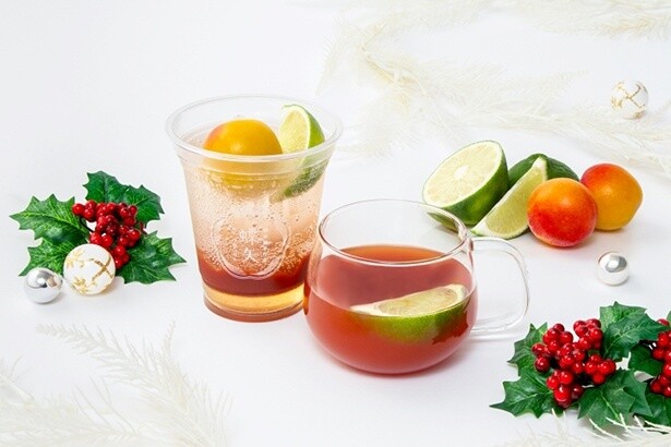 【写真】クリスマスカラーのスペシャルドリンク