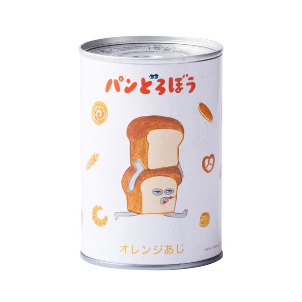  「えほんのじかん パンのかんづめ パンどろぼう」味は3種類！写真はオレンジあじ