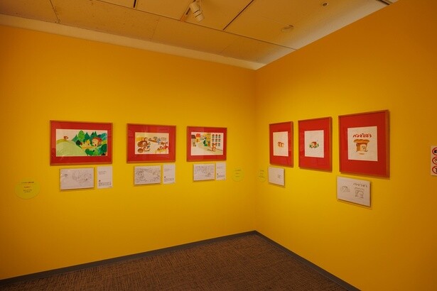 シリーズ5作目までの全作品・全ページの原画を展示。※写真は東京開催時の様子