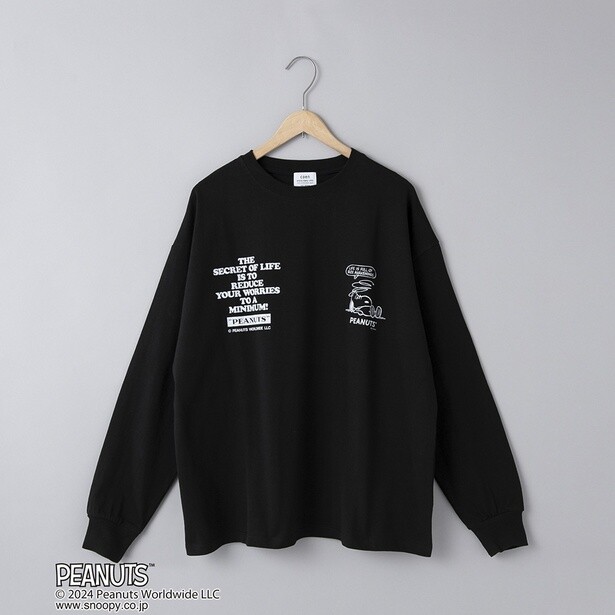 「PEANUTS×coen 天竺ロングスリーブTシャツ(ブラック)」(4389円)