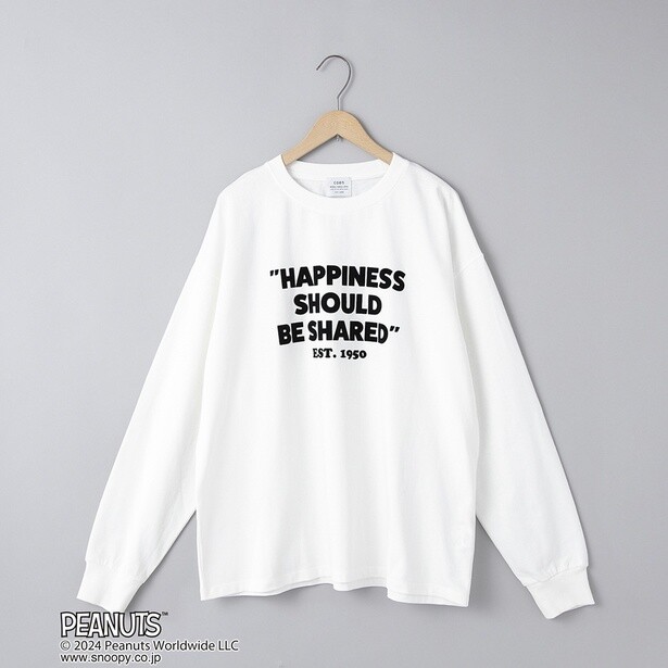 「PEANUTS×coen 天竺ロングスリーブTシャツ(オフホワイト)」(4389円)