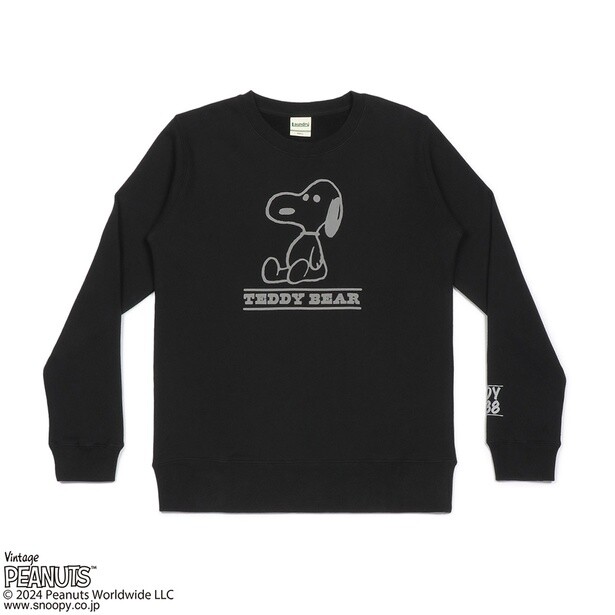 「PEANUTSコラボ TEDDY BEAR スウェット(ブラック)」(9350円)