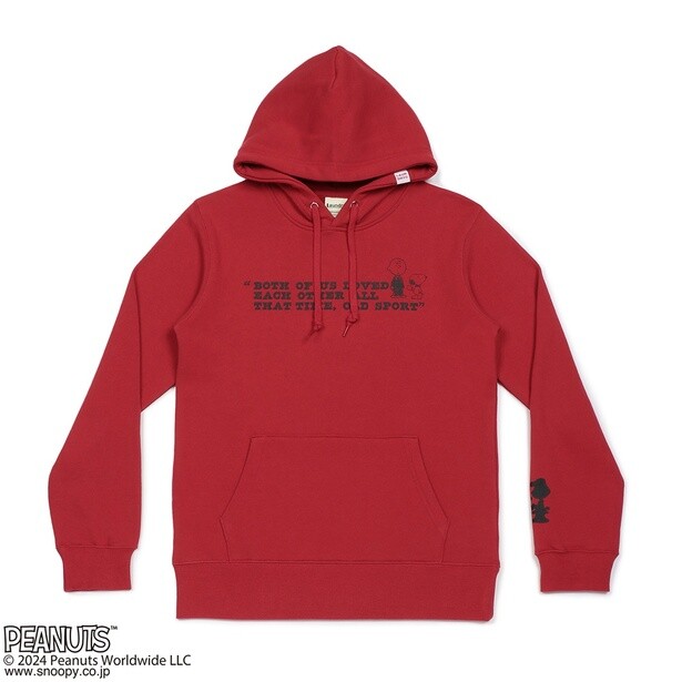 「PEANUTSコラボ PARTY プルオーバーパーカー(レッド)」(9900円)