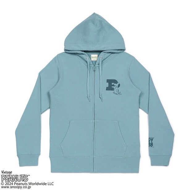 「PEANUTSコラボ PENGUIN ZIPパーカー(ブルーグレー)」(1万1000円)