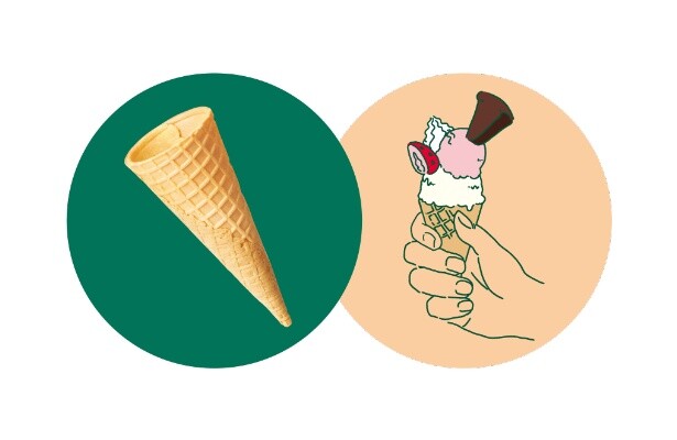 「追加ワッフルコーン」(88円)※イラストはイメージ