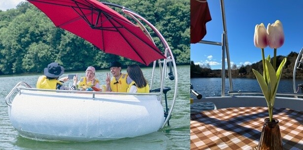 「チューリップ号」で湖上さんぽも楽しめる