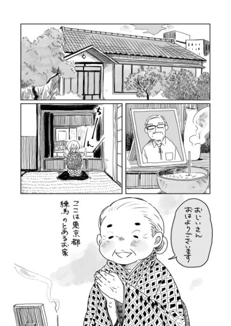 おじいちゃんに先立たれ、ナイトが姫ばあちゃんを守って暮らしていた