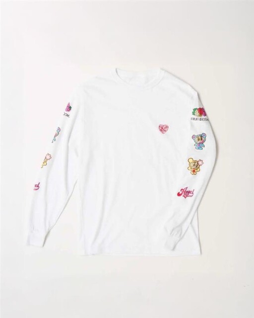 【ANGEL BLUE×FRUIT OF THE LOOM×ROSE BUD】L/S PRINT T-SHIRT