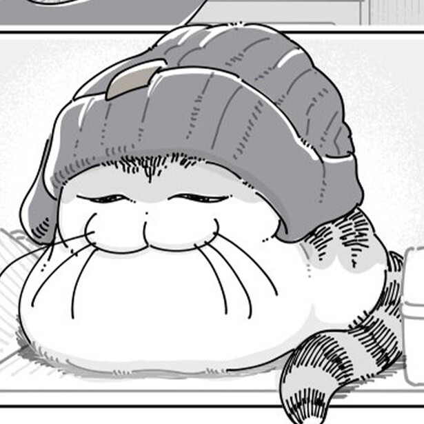 飼い主のニット帽を被る猫