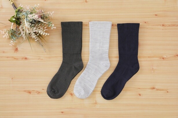 「締め付けない靴下(男性用)」。購入者はミドルシニア層が最も多いそうだ