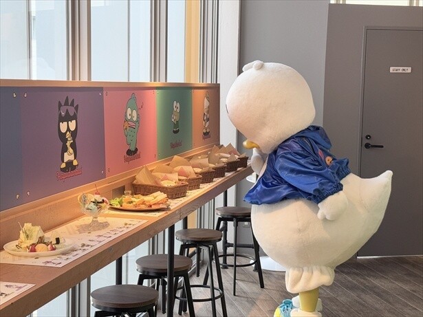 メニューを見つめるペックル。後ろ姿もかわいすぎます