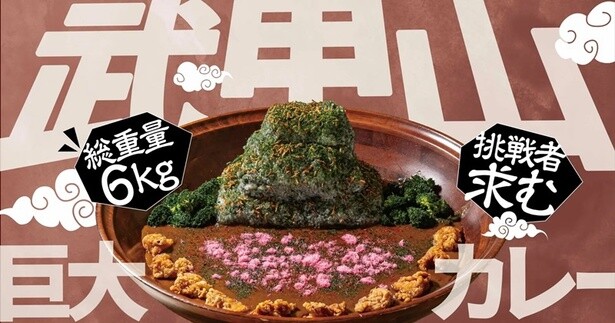 迫力抜群！「武甲山巨大カレー」