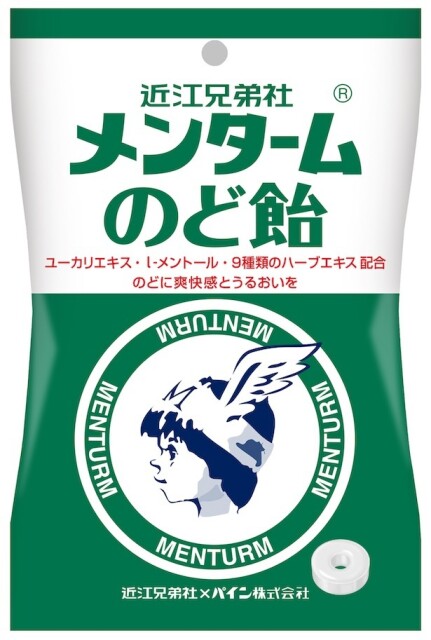 【写真】メンタームのキャラクター“メンタームキッド”が目印！清涼感のあるキャンディ「メンタームのど飴」の外包装