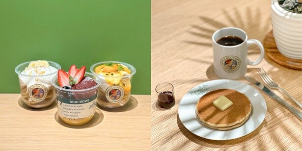 新メニューの「MORNING PANCAKE SET」とテイクアウトメニュー