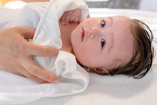 赤ちゃん温泉デビューの夢が叶う