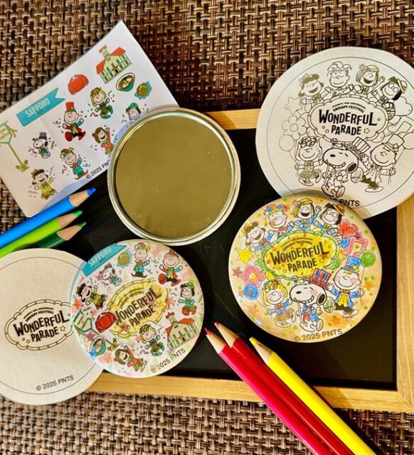 SNOOPY缶バッジ・缶ミラー作り」(参加費1650円) 