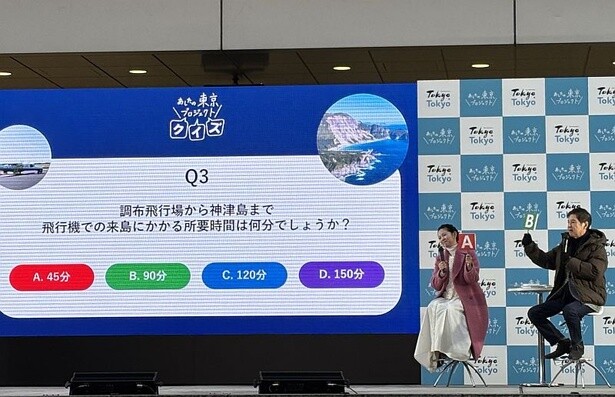 東京都に関するクイズにも挑戦！このクイズは特設サイトにも掲載されている
