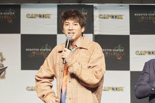 「うれしくて感謝でいっぱいです」と、モンハンシリーズ2作続けてのCM出演に喜びを見せる山田さん