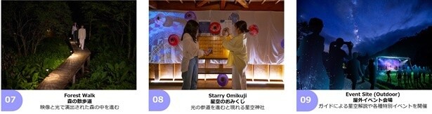 自ら森を進むと現れる会場