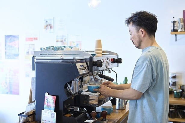 エスプレッソ用のオリジナルブレンドは、豆の販売でも人気が高い