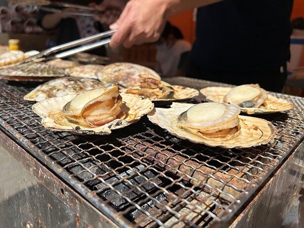 ホタテ・つぶ貝串焼き