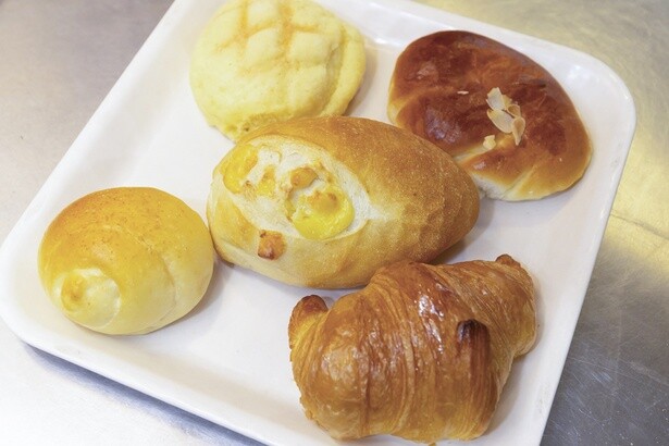 大ぶりのパンが多く、食欲をそそる
