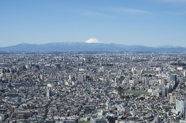 【画像】天候がよければ南北どちらの展望室からも富士山が見える