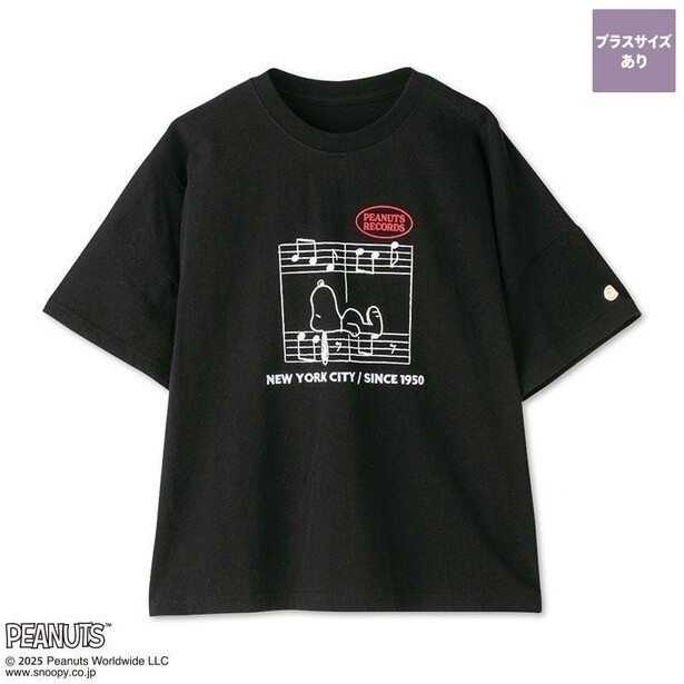 「Tシャツ(音符)」(2849円)カラー：ブラック