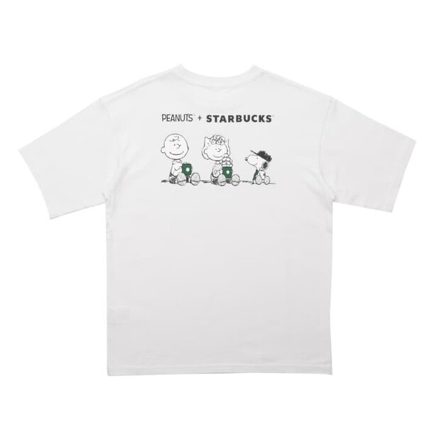 「PEANUTS Tシャツ ホワイト」(4400円)　サイズ展開：S-M, L-XL