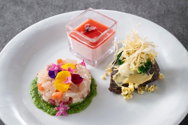 本格婚メシレストランで食べられる、進藤佳明シェフ監修の「wedding marchプレート」