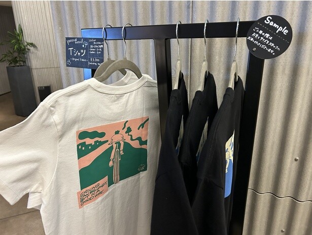 サイクリングの際に着たいイラストのオリジナルTシャツも