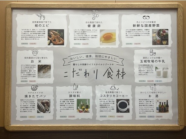 調味料から米、パン、ドリンクまでこだわりが詰まっている