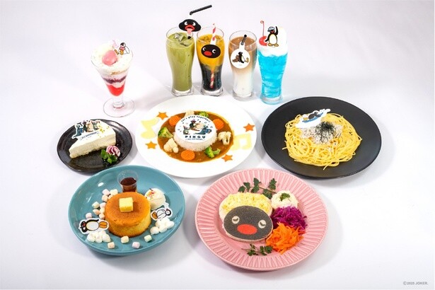 まったりとしたピングーやピンガをモチーフにしたフードやデザート、ドリンクなどのオリジナルメニューを展開