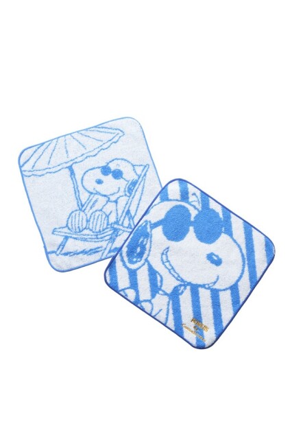 「＜JOE COOL＞ ハンカチタオル(ブルー/ホワイト)」(各1650円) サイズ：約25センチ×25センチ