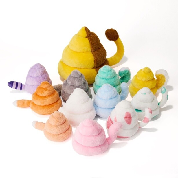 うんこ動物ぬいぐるみ(全12種/2200円)  ※キング：3000円、こむぎ：2000円のみサイズ・価格が異なる