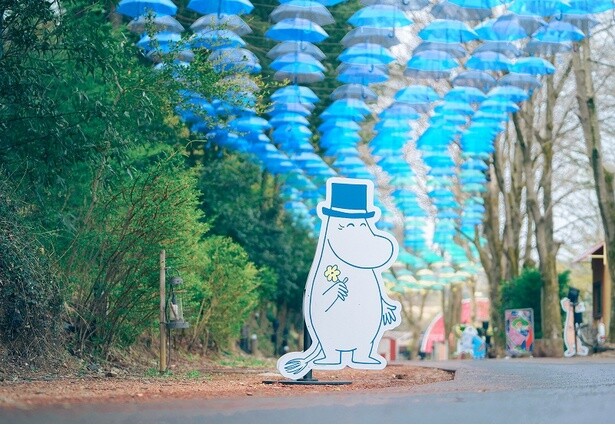 ムーミンたちと一緒に写真を撮るのも楽しい