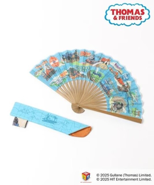 「【きかんしゃトーマス】コラボ 扇子(ブルー系)」(2640円)