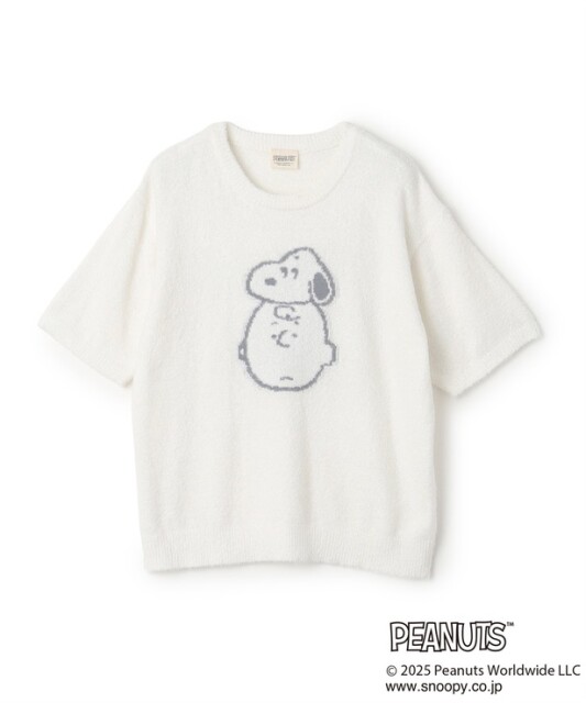 「スヌーピーもこもこルームウェア半袖トップス(オフホワイト)」(4950円)