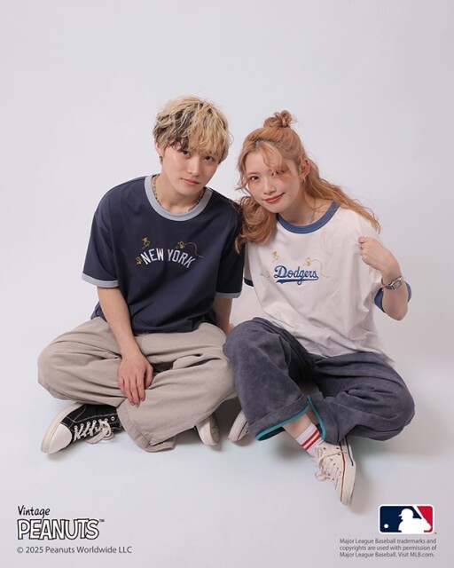 「MLB×PEANUTSコラボ SMACK リンガーTEE」(各7700円)