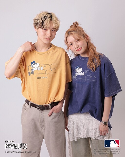 「MLB×PEANUTSコラボ STADIUM BIG TEE」(各8250円)