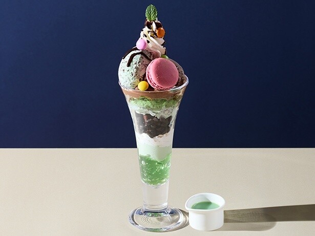 チョコミン党パフェ