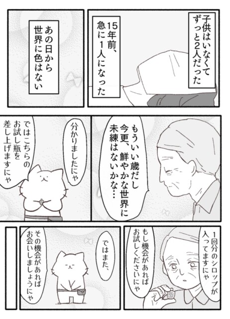 15年前妻に先立たれ、色のない世界にいる夫だが…3-3