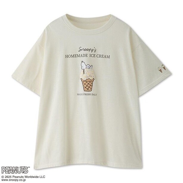 「レディース Tシャツ(アイスクリーム/クリーム)」(2849円)