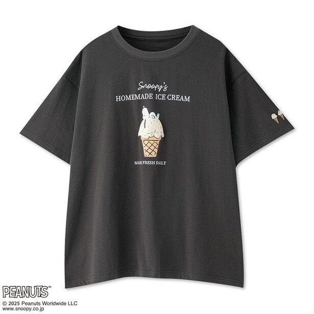 「レディース Tシャツ(アイスクリーム/ダークグレー)」(2849円)
