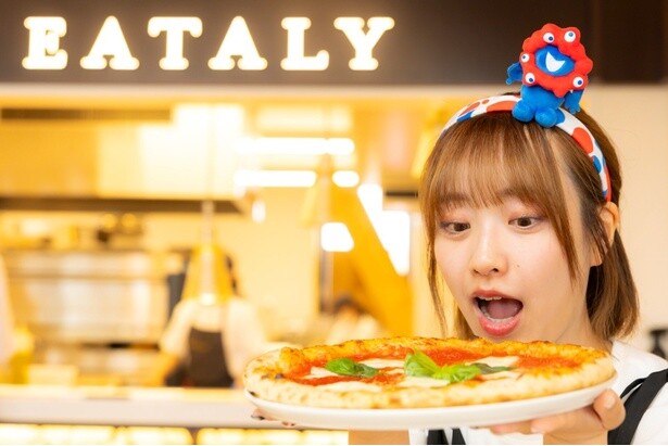 大きなピッツァに驚き！